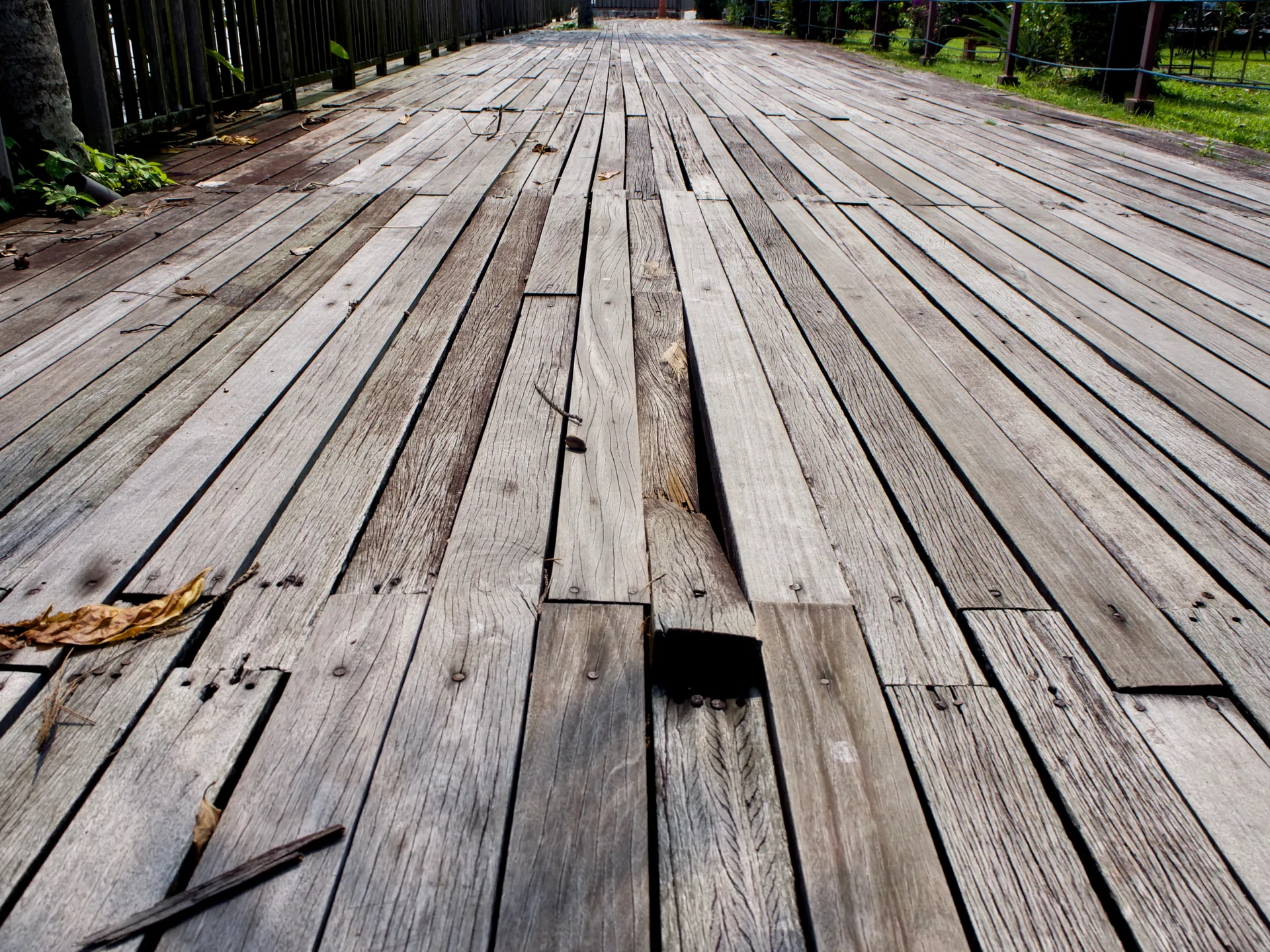 Deck with a few raised boards