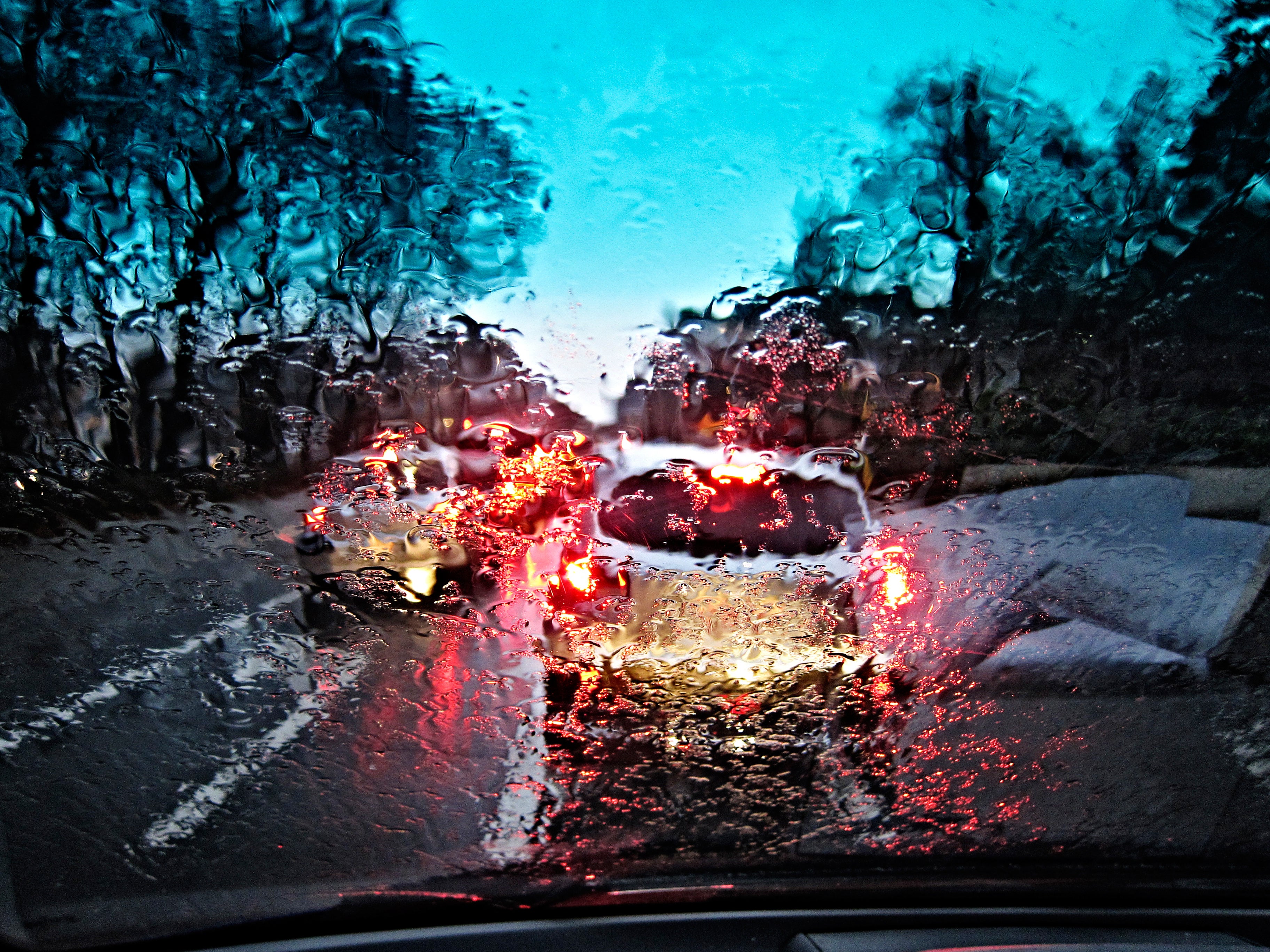 traffic in rain