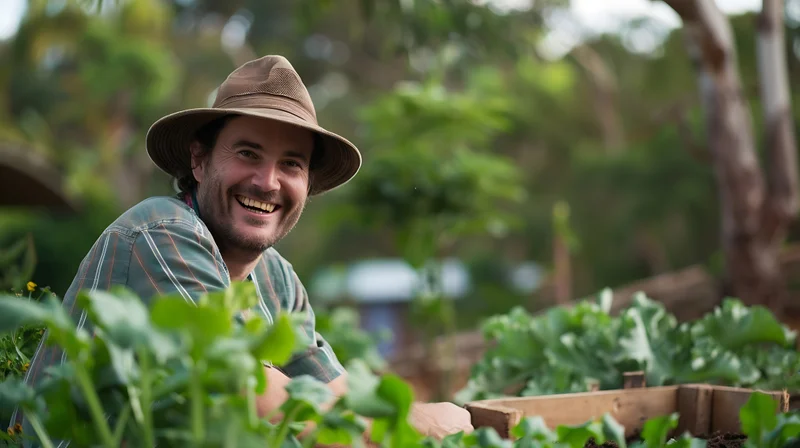 man in his garden 