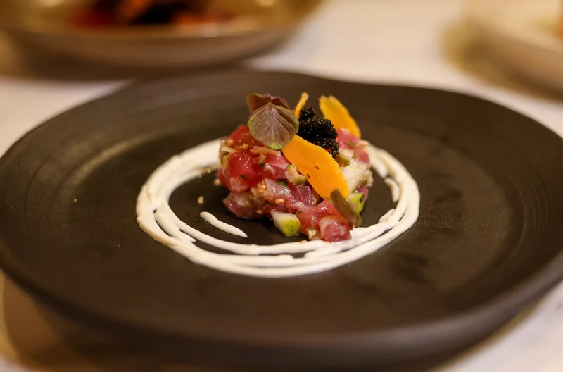 Plate of food served at The Curated Plate 2023
