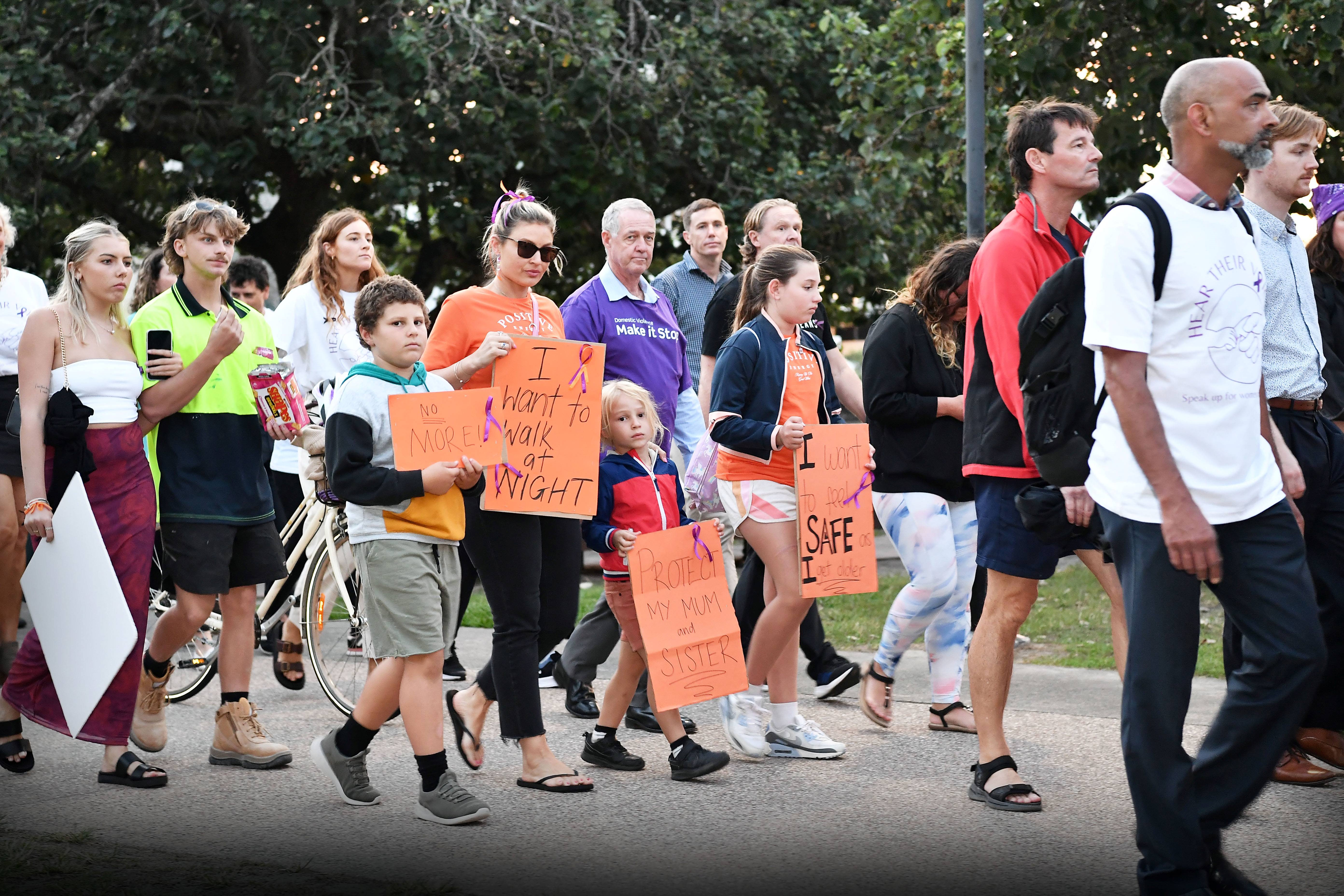 Domestic and Family Violence Prevention march at Cotton Tree