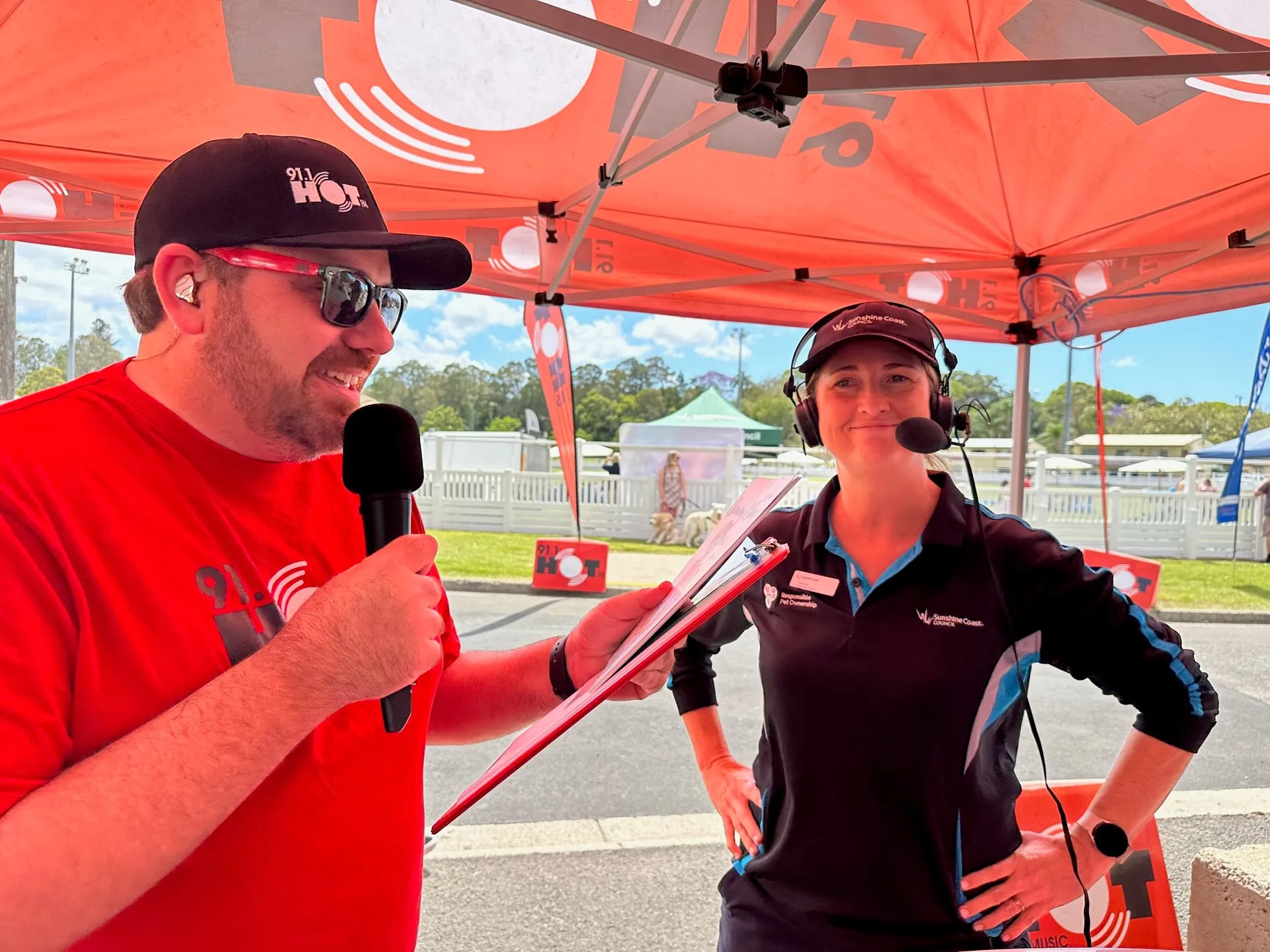 Hot91FM interviewing Council's Education Officer