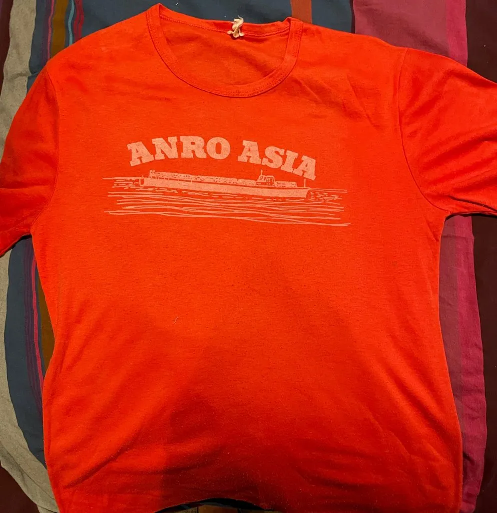 Anro Asia T-shirt: Here's the frontside of one of the merchandise T-shirts whipped up as crowds watched the clean up event take place.