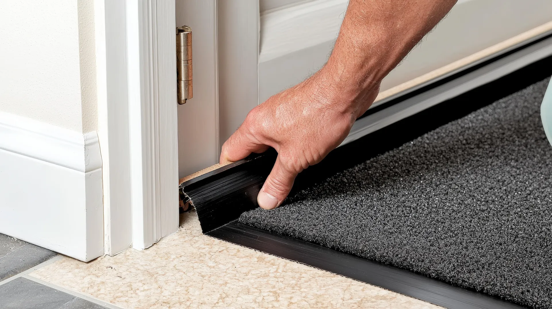 adding a draft seal to a doorway