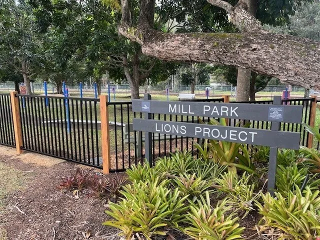 Fenced playground