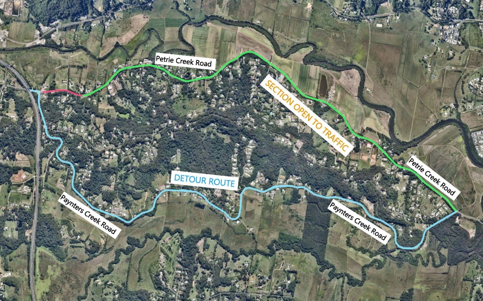 new detour map