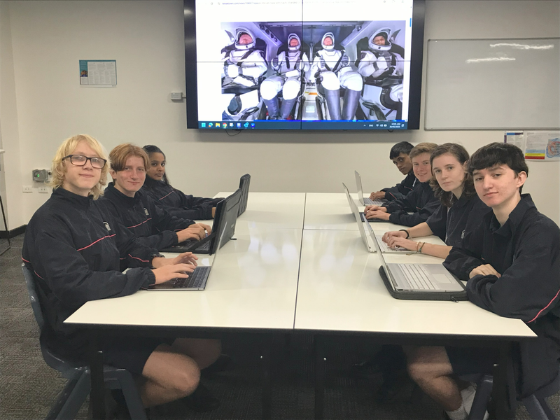Mountain Creek State High School students connecting with crew members of the International Space Station.