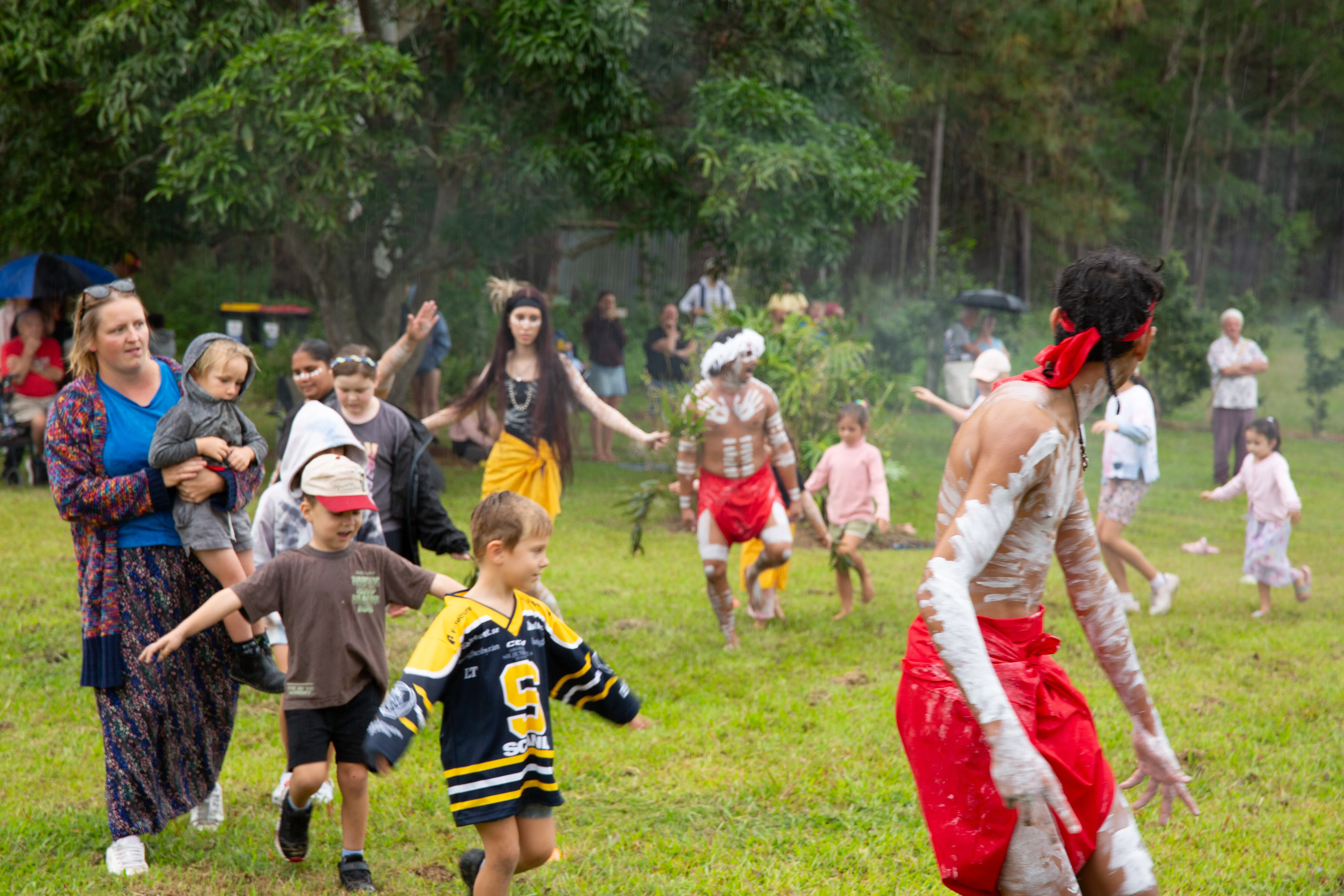 2024 Corroboree, dancers and visitors learn and dance together