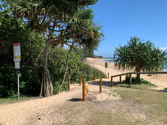 New temporary access ramp for easy access to the beach.