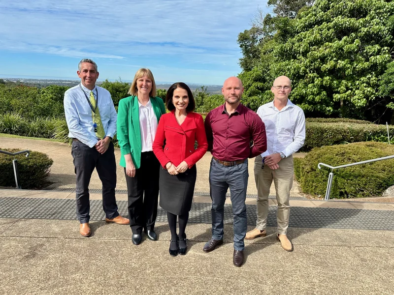 L-R Stephen Patey Strategic Planning, Debra Robinson Director Sustainable Planning and Growth, Mayor Rosanna Natoli, Cr Christian Dickson, Jason Krueger Planning Scheme and Projects.