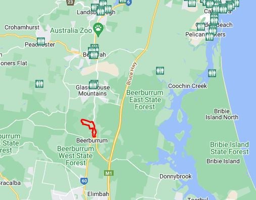 Map: Glass House Mountains National Park – Soldier Settlers Loop