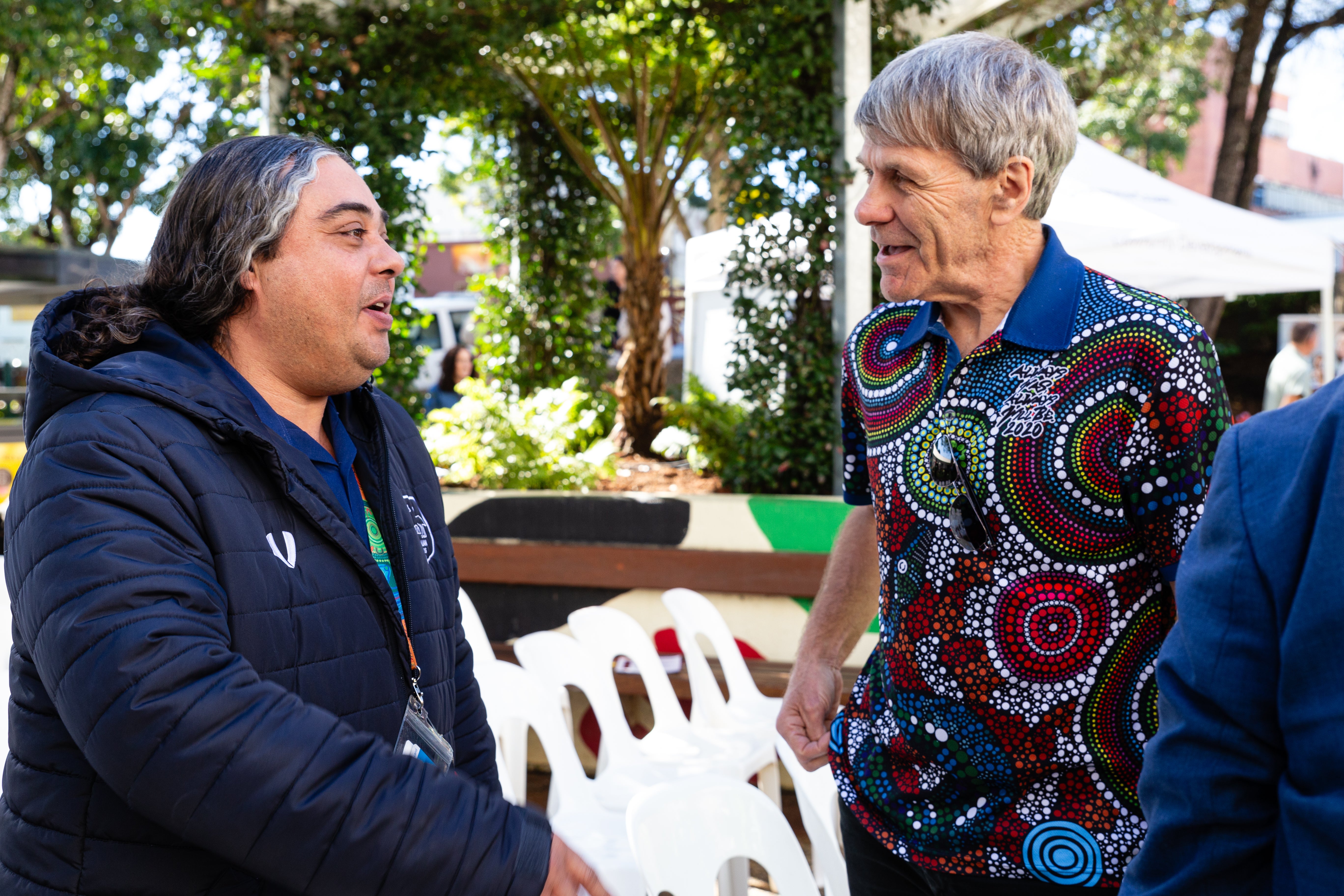 Community discussions at the event. 