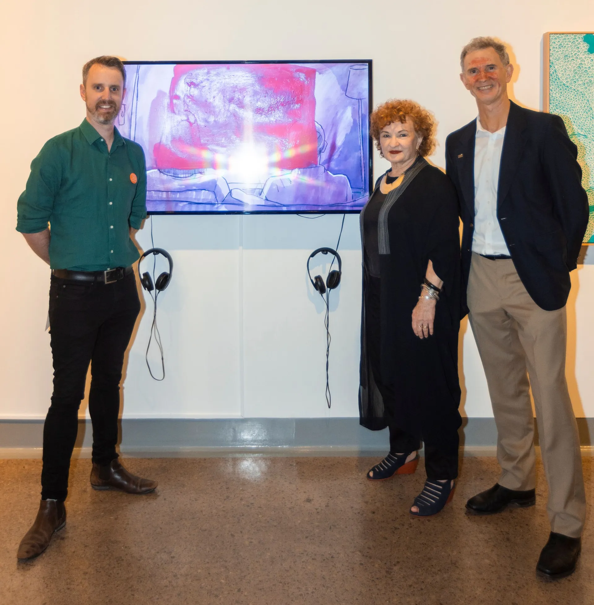 Todd Fuller with John Gallagher and Julie Ewington