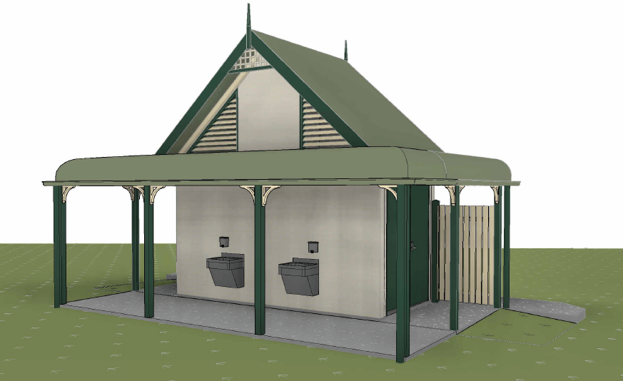 A design image for the repurposed amenity block at Lilyponds Park, Mapleton.