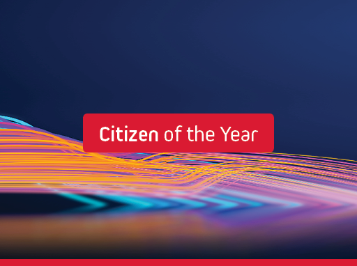 Citizen of the Year Award branded tile