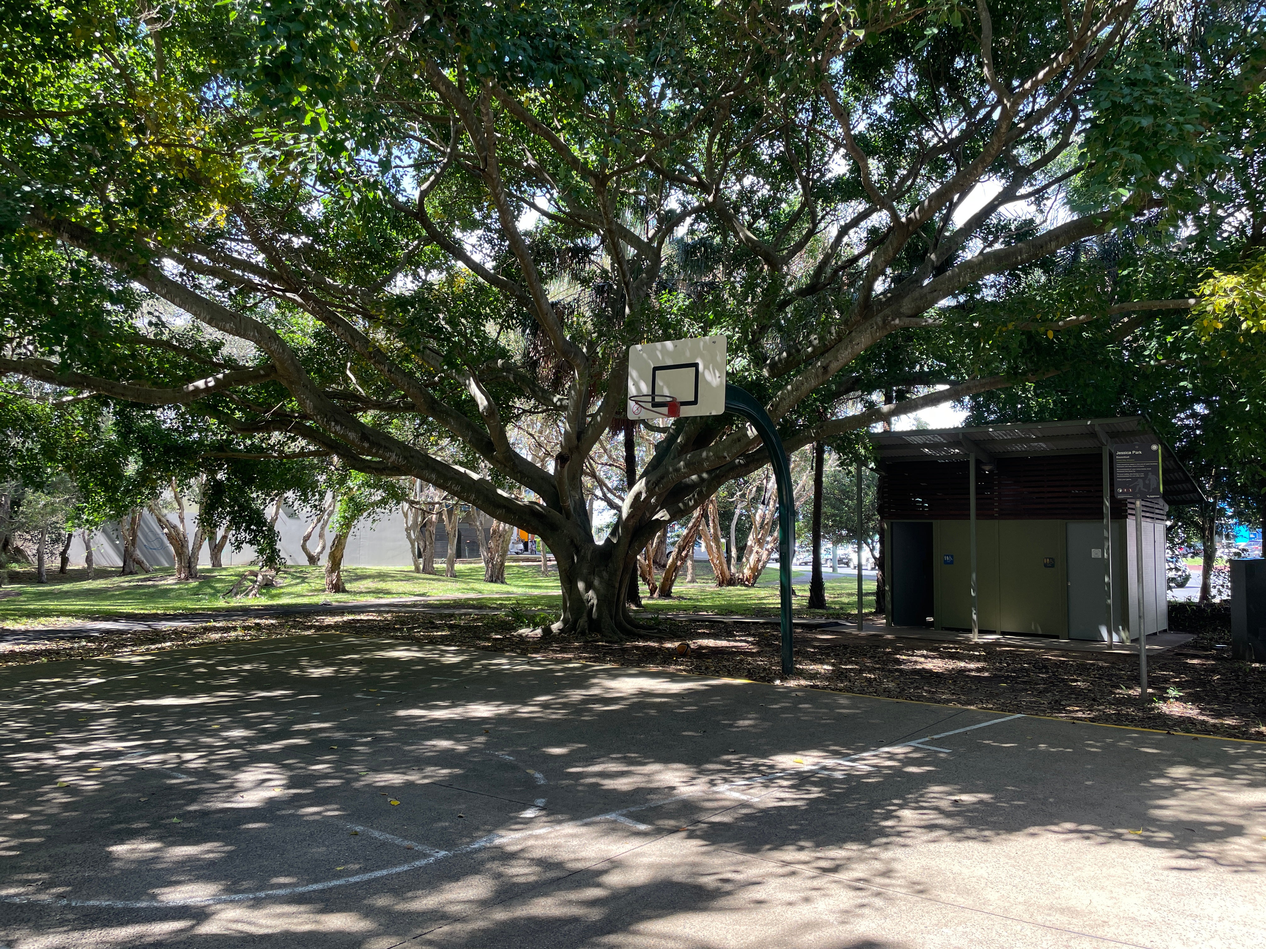 Basketball court at park