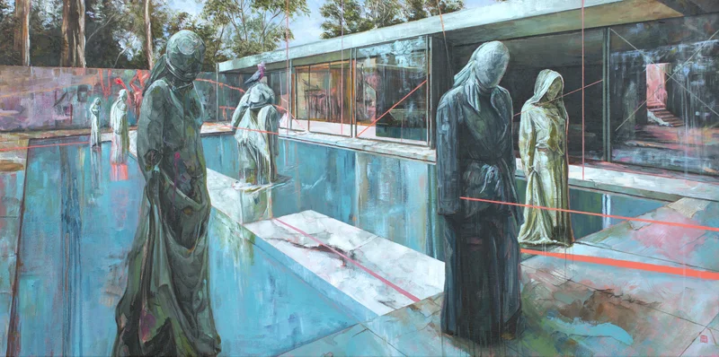 David Wells winning artwork, Dream house with a galah