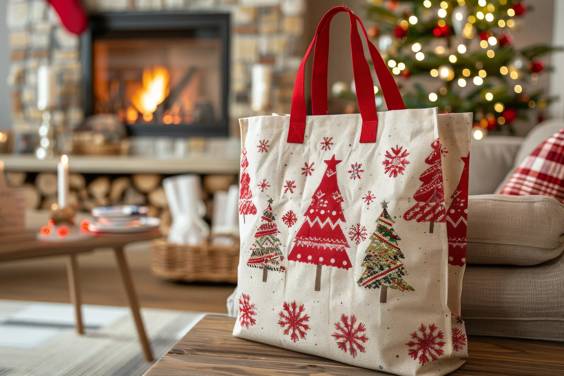 Christmas tote bag
