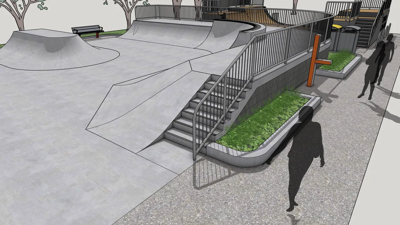 Artist impression of new Maleny Skate Park
