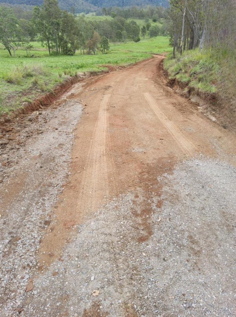 After: repaired Gigor Road, Conondale