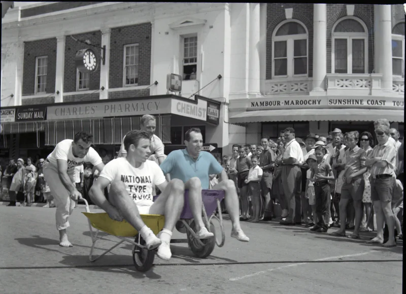 The Lions Club Wheelbarrow Derby, Nambour - 1965. Image Courtesy Picture Sunshine Coast