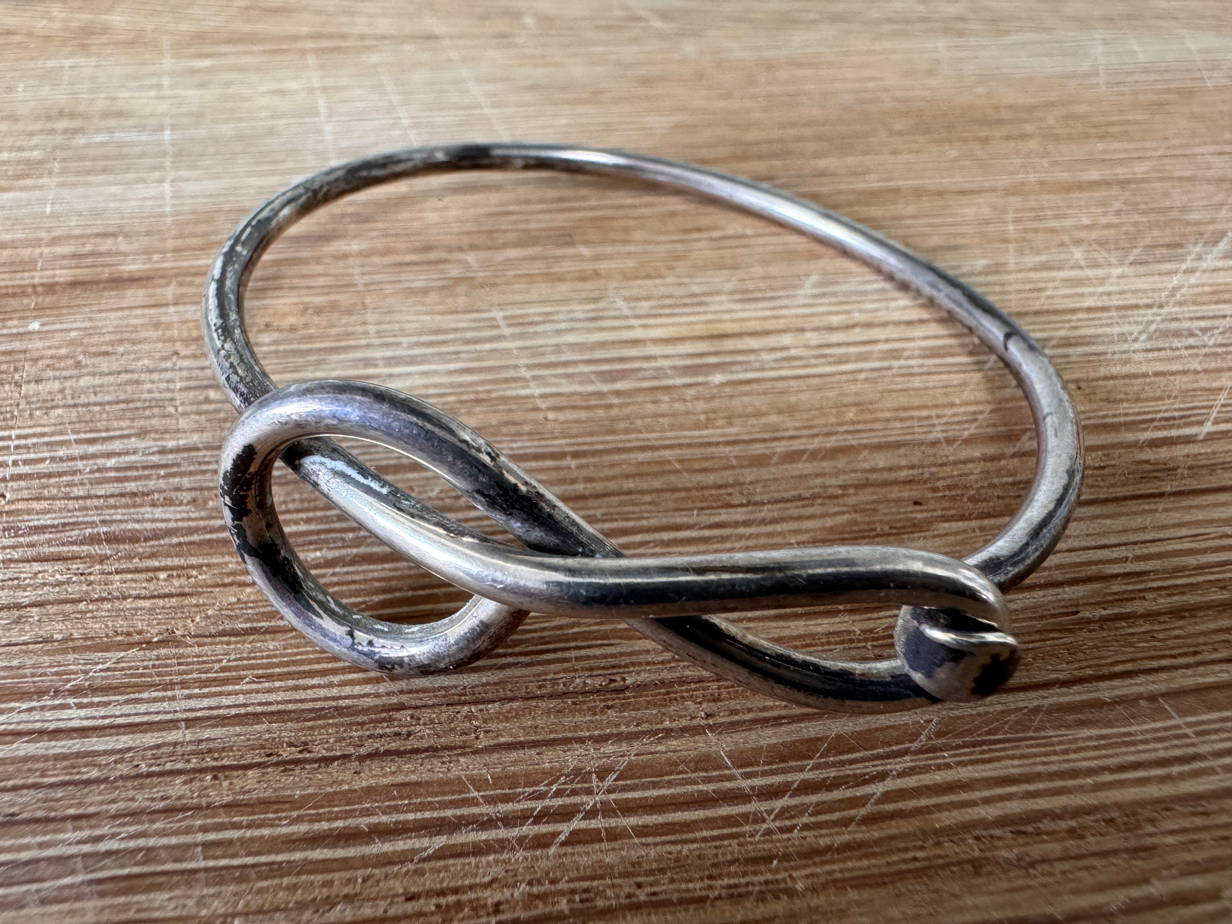 tarnished silver bangle