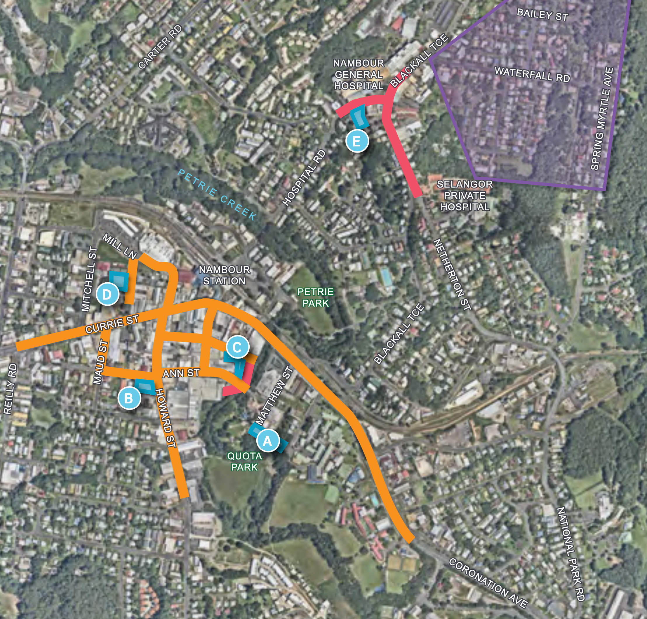 Nambour parking map