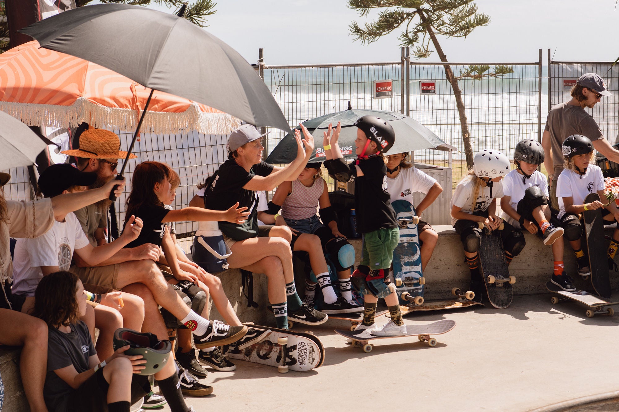 Crowd at Sunny Skate Series, Alex Skate Park