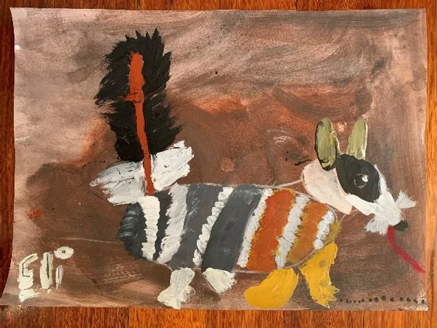 8yrs and under Winner: Eli D (Numbat (Banded anteater)) School winner: Paintbox Art School (Buderim)