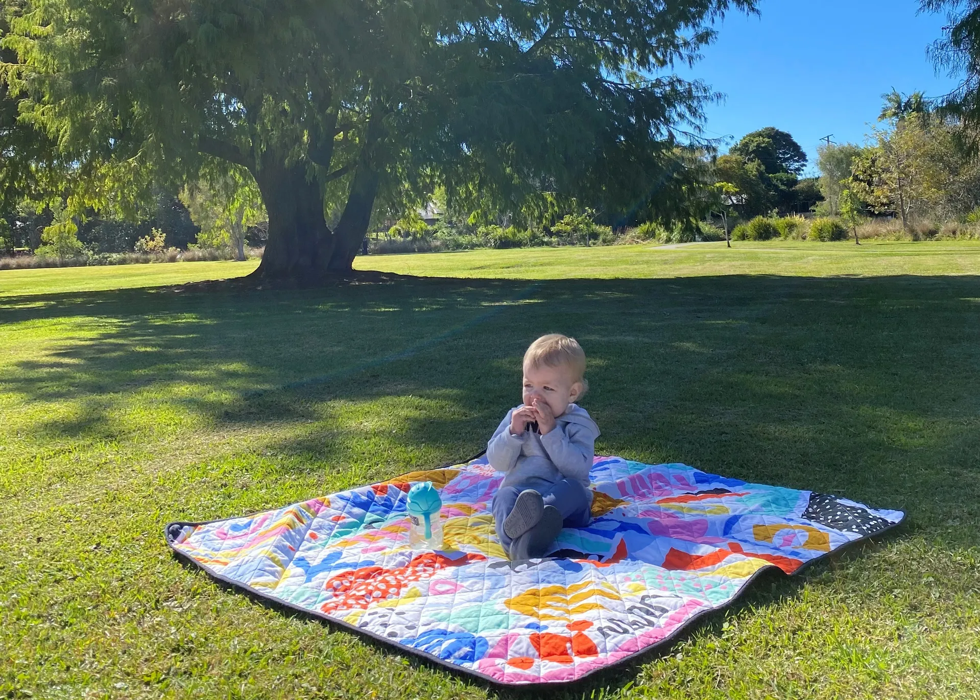 Relaxing in Mapleton Lilyponds Park