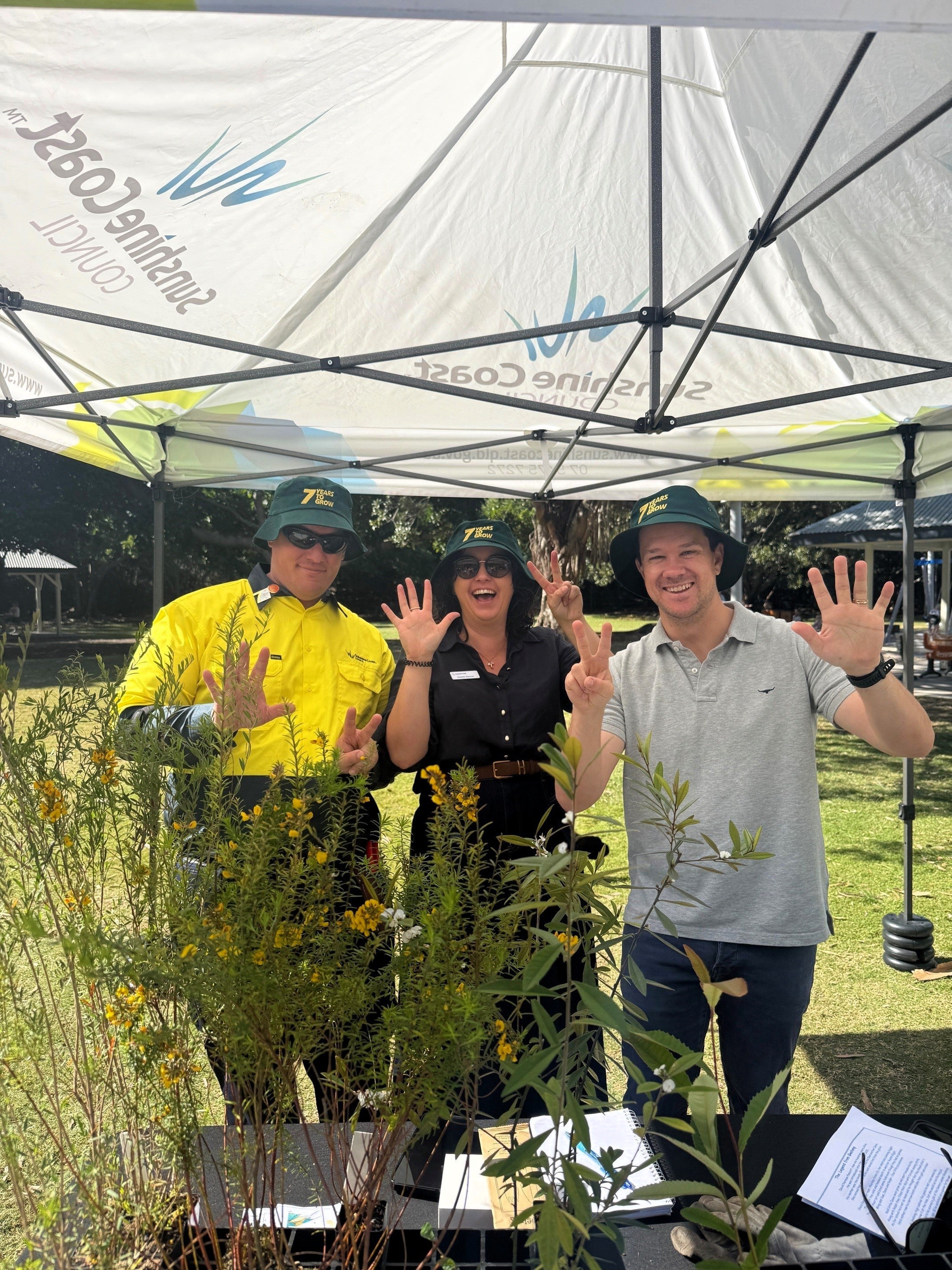 Councillor Bunnag at Mudjimba tree planting. 