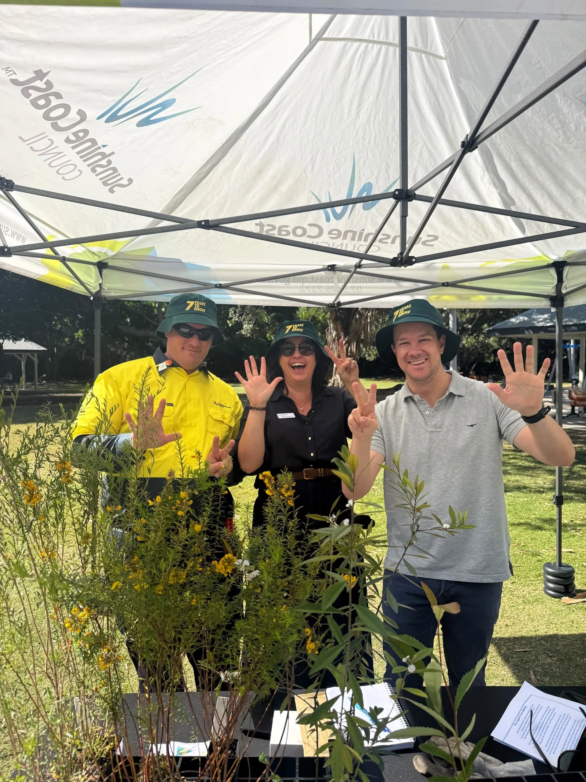 Councillor Bunnag at Mudjimba tree planting.