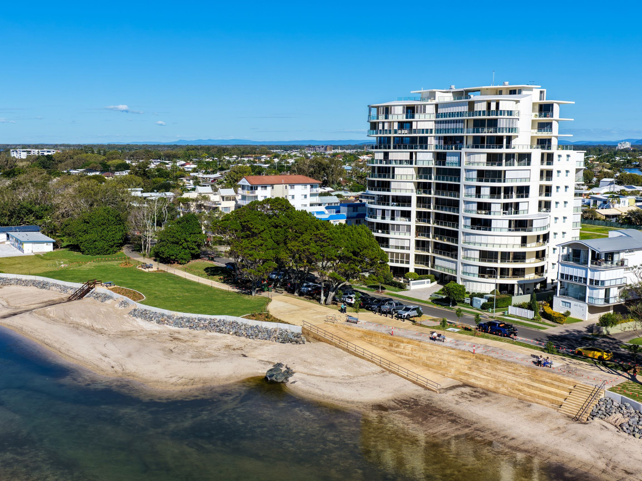 TS Onslow seawall renewal completed June 2026 - aerial view
