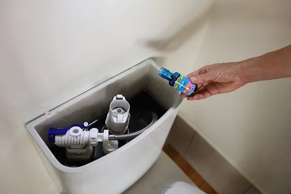 Putting blue food dye in the toilet cistern