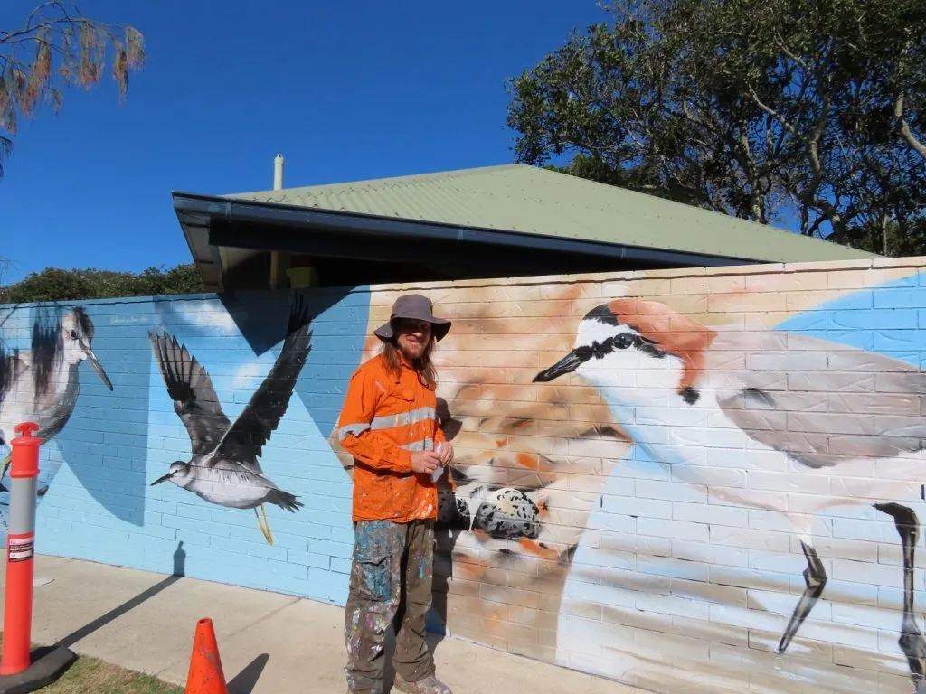 Sunshine Coast artist David Houghton painted a mural at North Shore Road