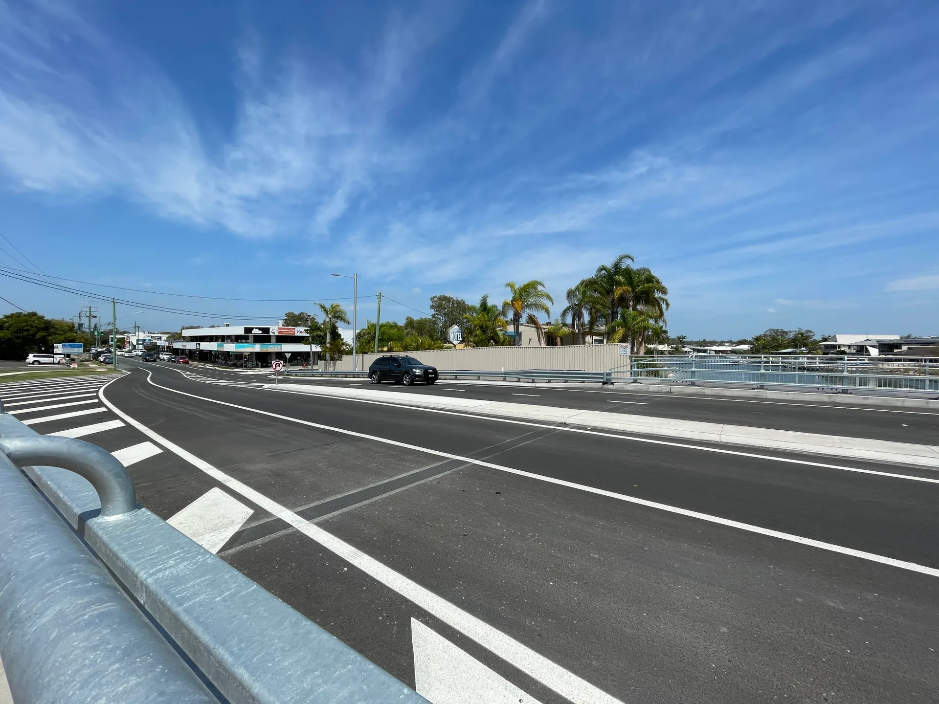 Three lane Mayes Canal Bridge