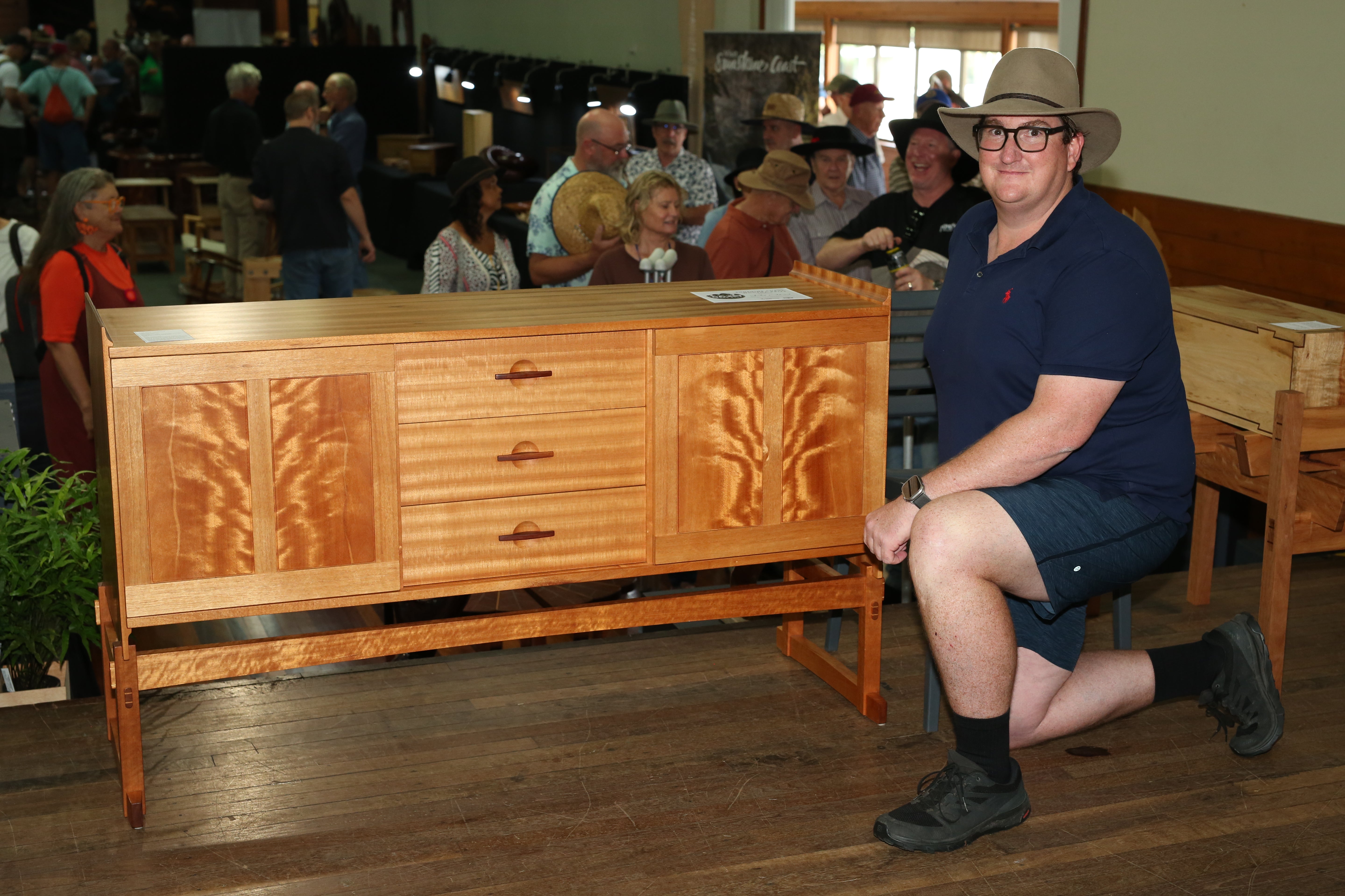 2023 Overall Sunshine Coast Wootha Prize Winner Derek Calderwood with his work ‘Lautissimum’ - Photo by Sound Images
