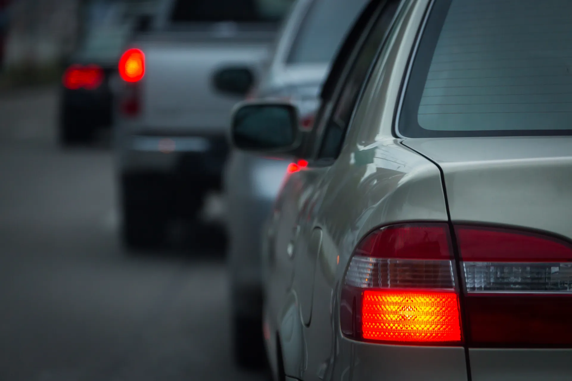 Cars in a traffic jam