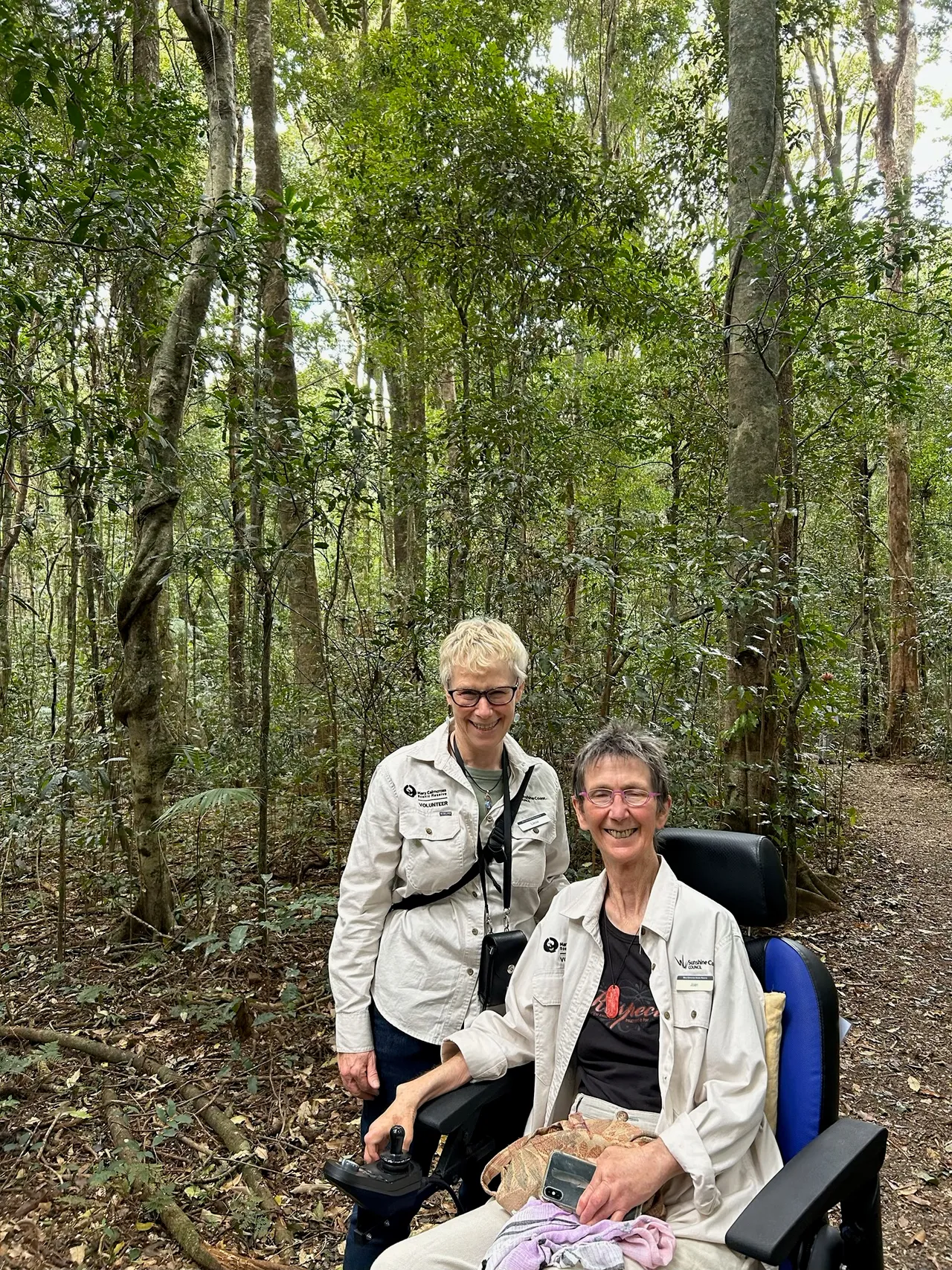Mary Cairncross Scenic Reserve Volunteers Joan McVilly and Leise Coulter