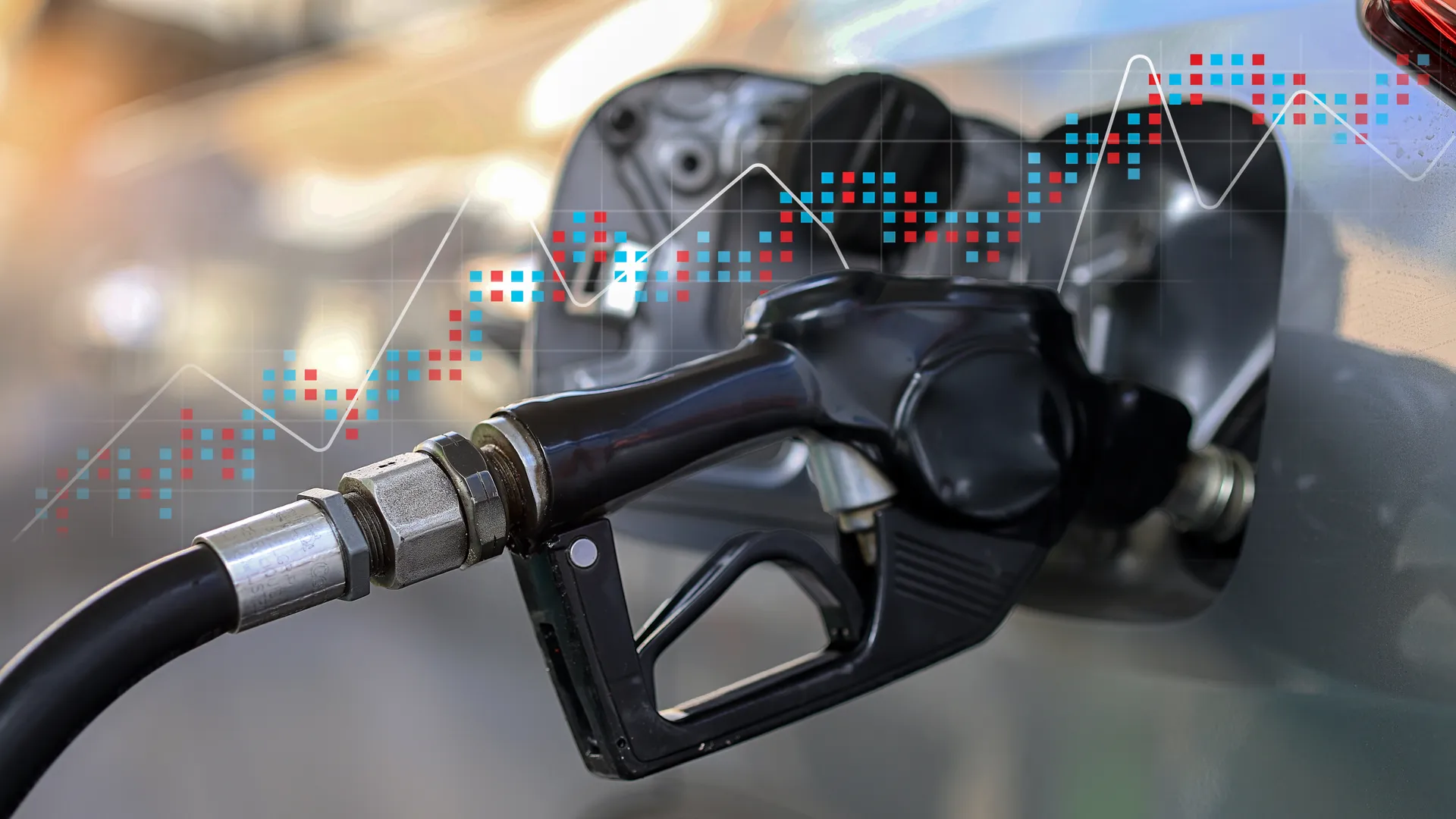 fuel pump filling a car