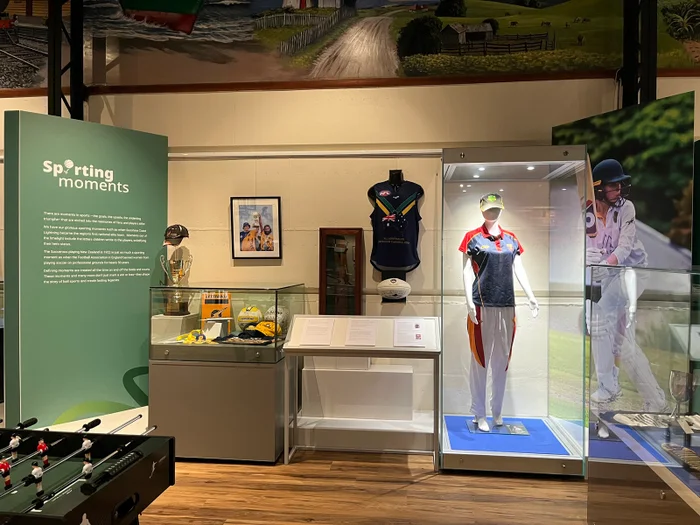 sporting memorabilia on display at landsborough museum