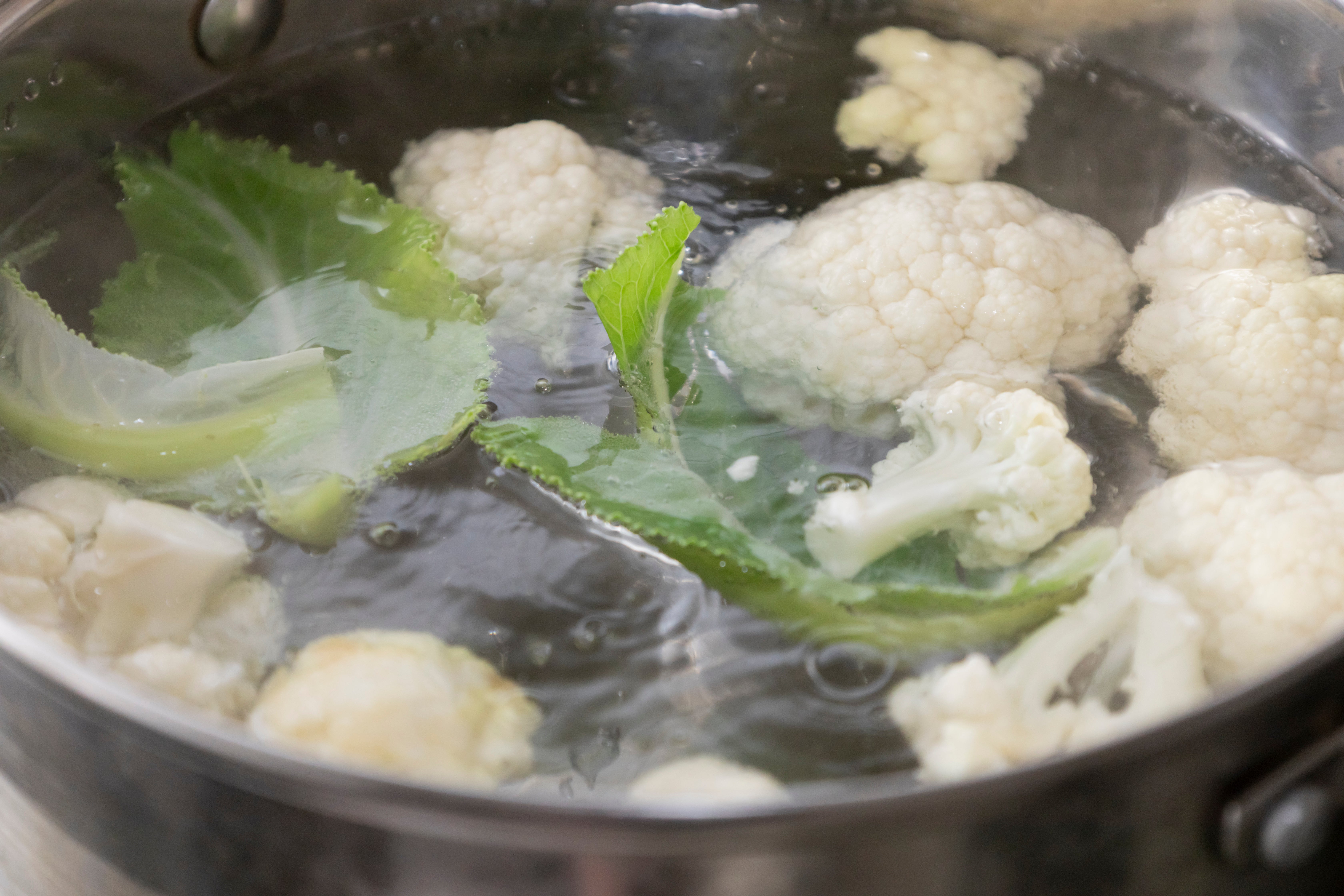 vegetables boiling in water