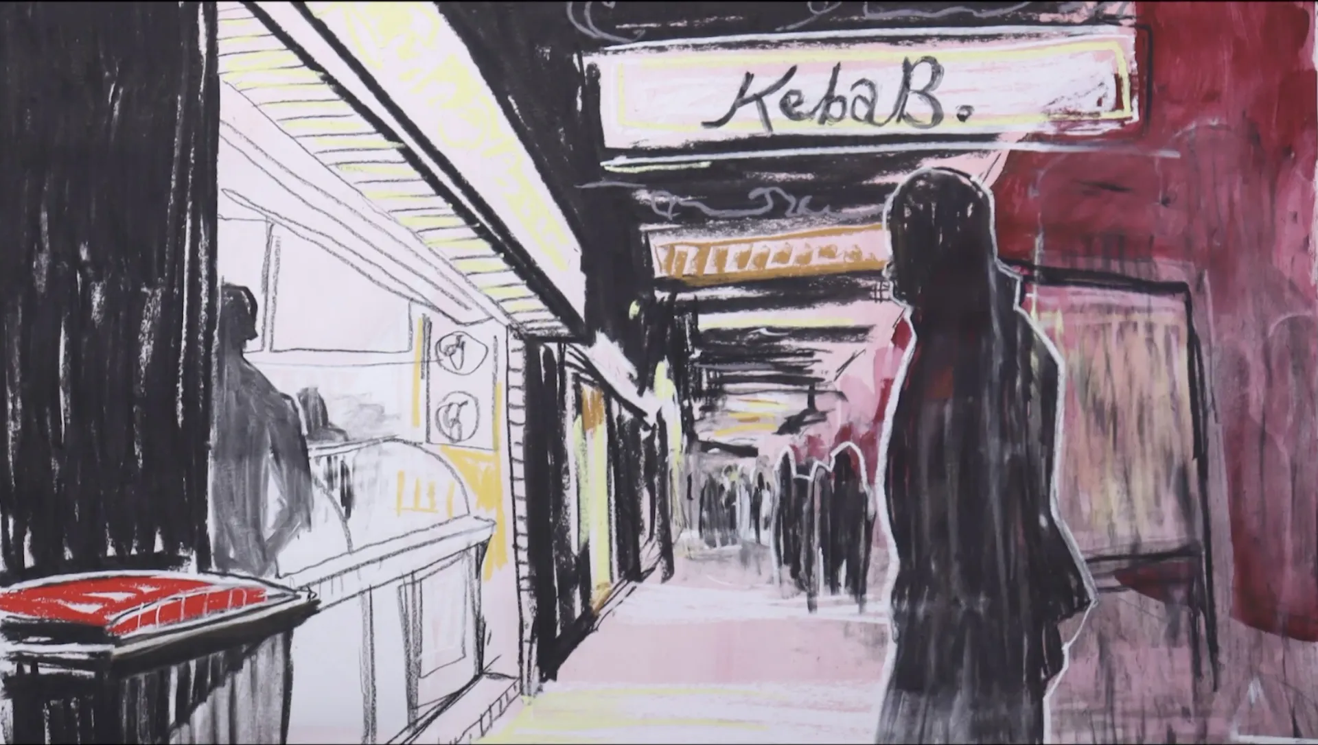 Still taken from Todd Fullers winning work 'No use crying over ripped lace'