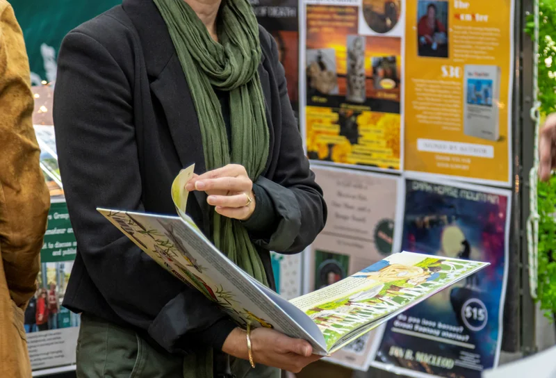 Person reading a book 