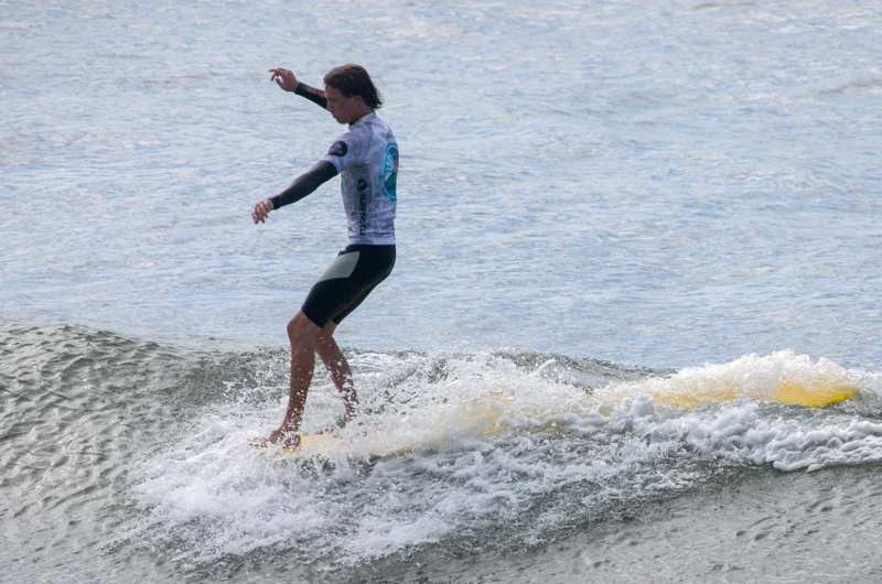 Landen Smales surfing his way to Championship status for the Longboard (U18)