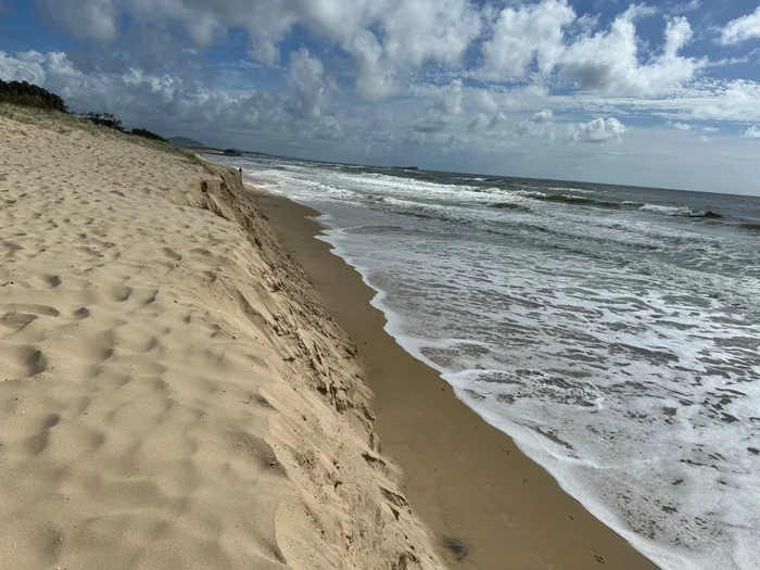 Sunshine Coast beach scarping at Maroochydore after Ex-Tropical Cyclone Alfred