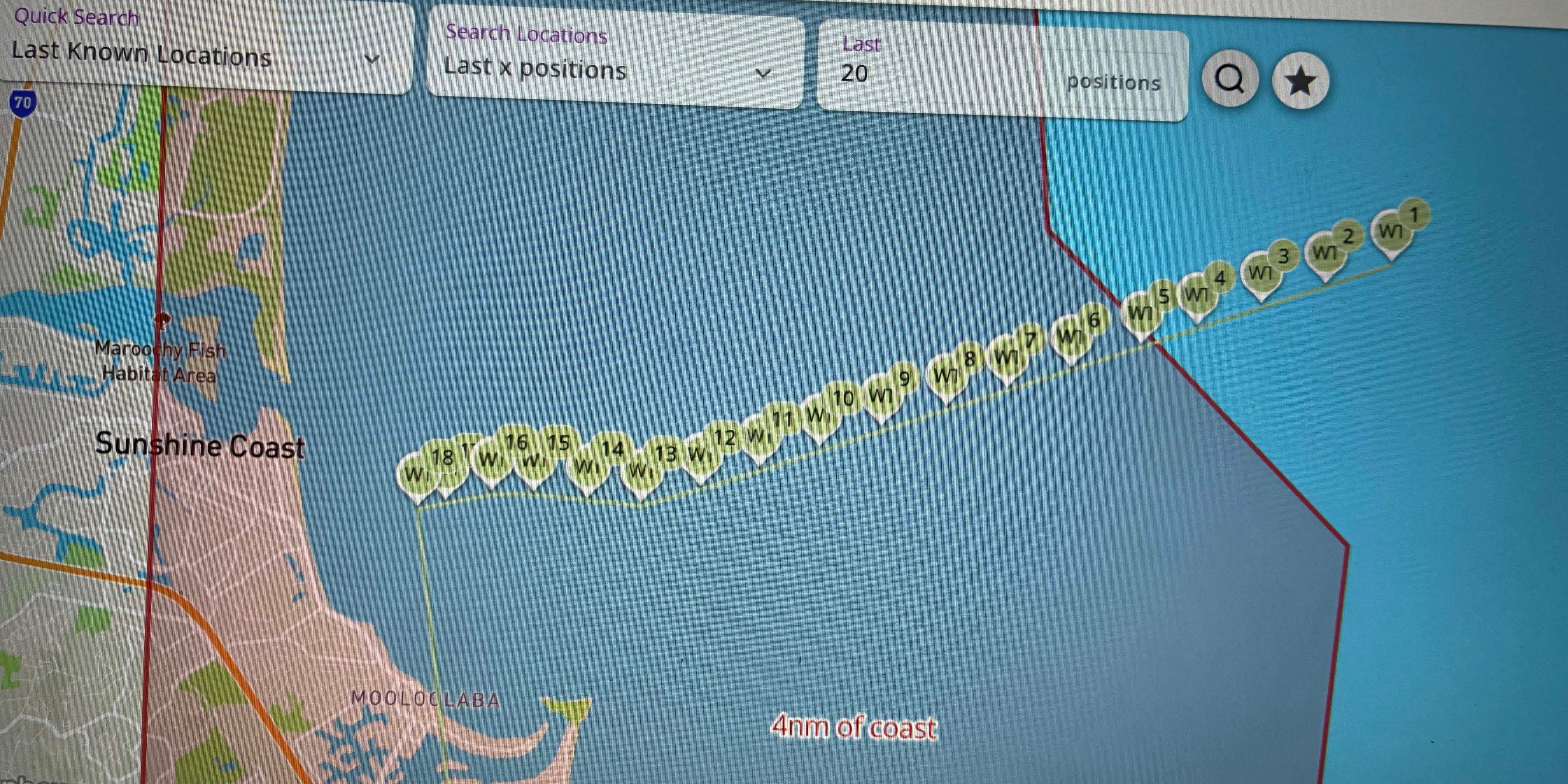 tracking data shows whale location