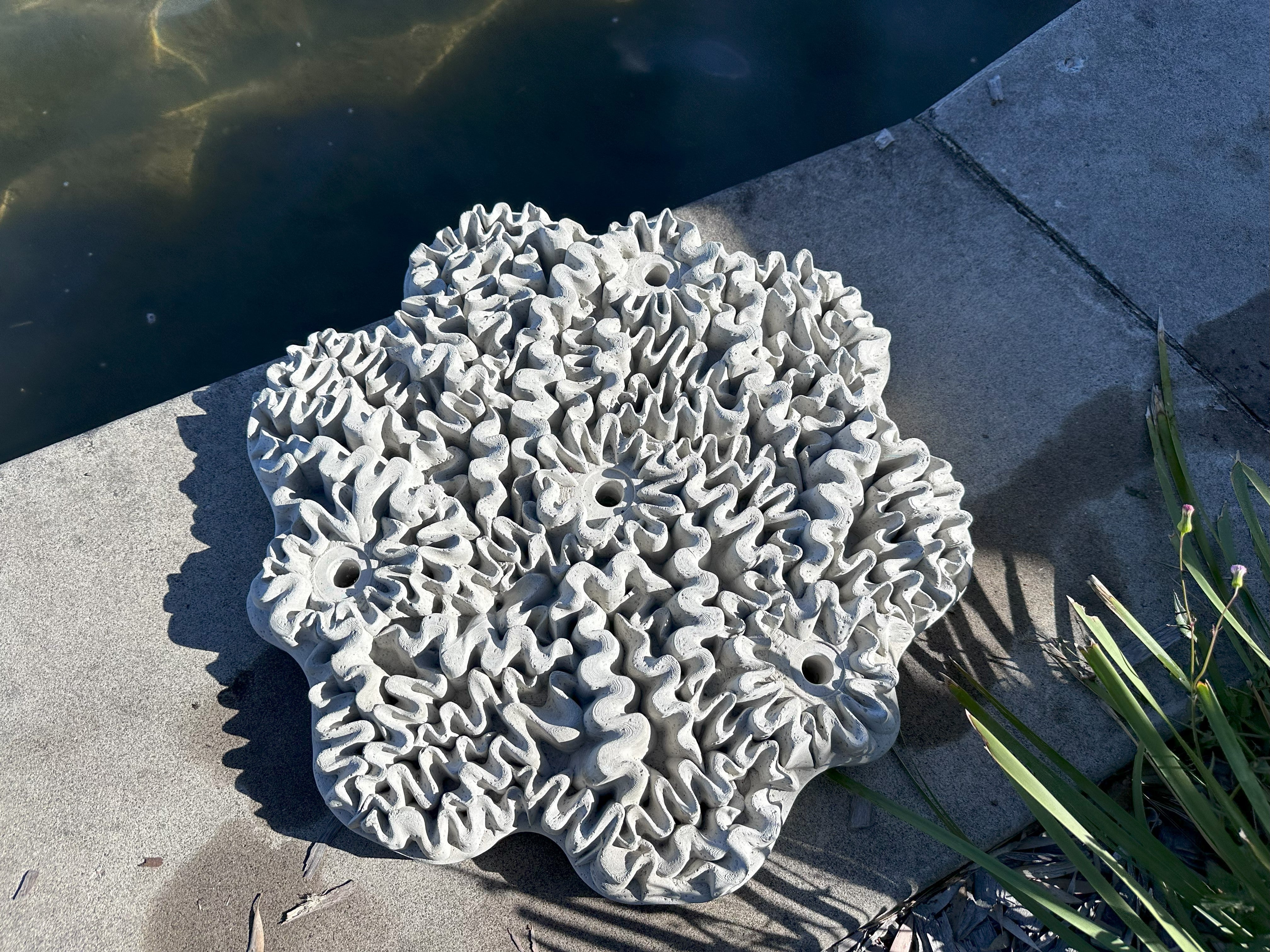 Sea wall panel waiting to be installed.