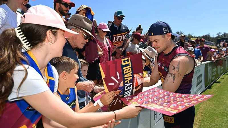 Brisbane Lions engaging fans.