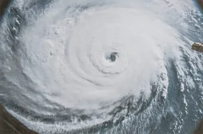 Satellite image of a cyclone